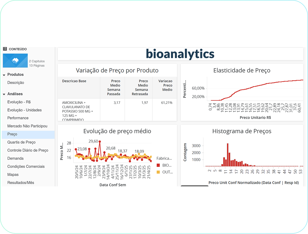 Screenshot do dashboard Analytics & BI